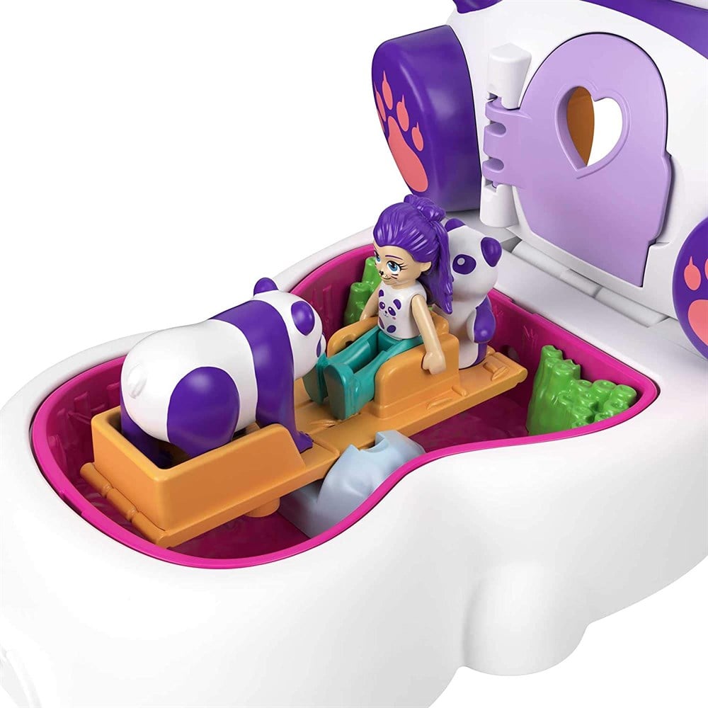 Polly Pocket Çift Taraflı Micro Oyun Setleri Panda GTM56-GTM58 Polly Pocket GTM58