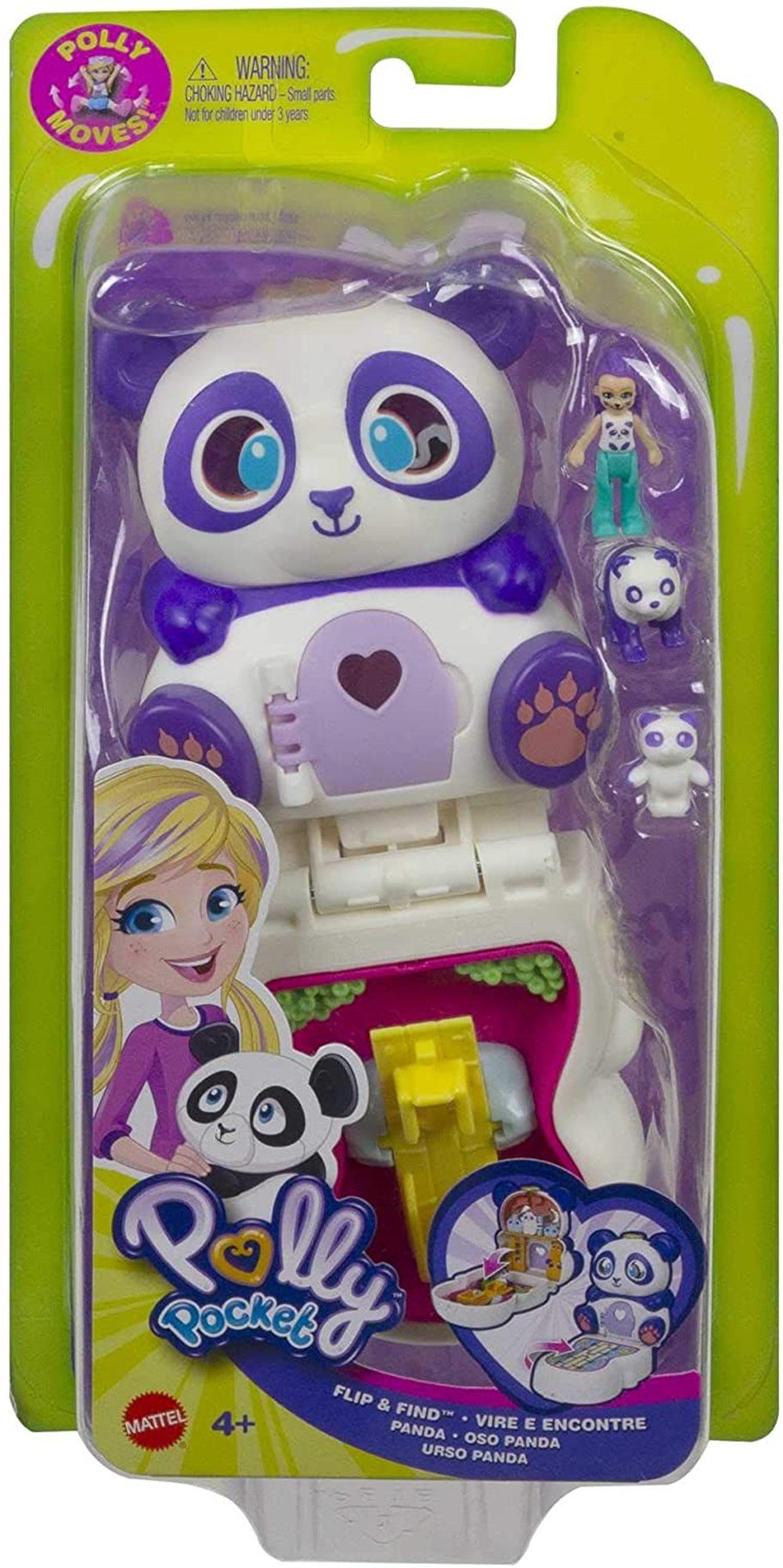 Polly Pocket Çift Taraflı Micro Oyun Setleri Panda GTM56-GTM58 Polly Pocket GTM58