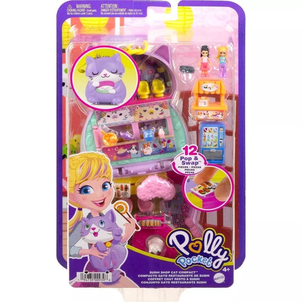 Polly Pocket ve Maceraları Oyun Setleri Zen Cat Restaurant Compact FRY35-HCG21 Polly Pocket HCG21