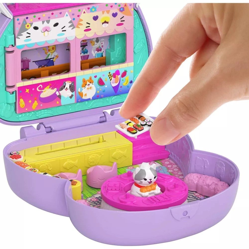 Polly Pocket ve Maceraları Oyun Setleri Zen Cat Restaurant Compact FRY35-HCG21 Polly Pocket HCG21