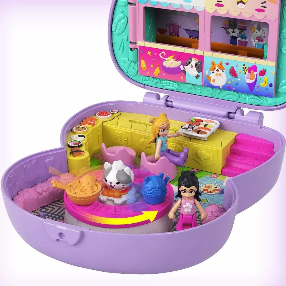Polly Pocket ve Maceraları Oyun Setleri Zen Cat Restaurant Compact FRY35-HCG21 Polly Pocket HCG21