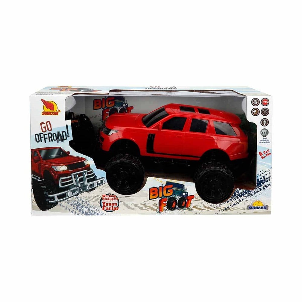 1:14 Uzaktan Kumandalı Big Foot Usb Şarjlı Jeep 34 cm Sunman S01040012