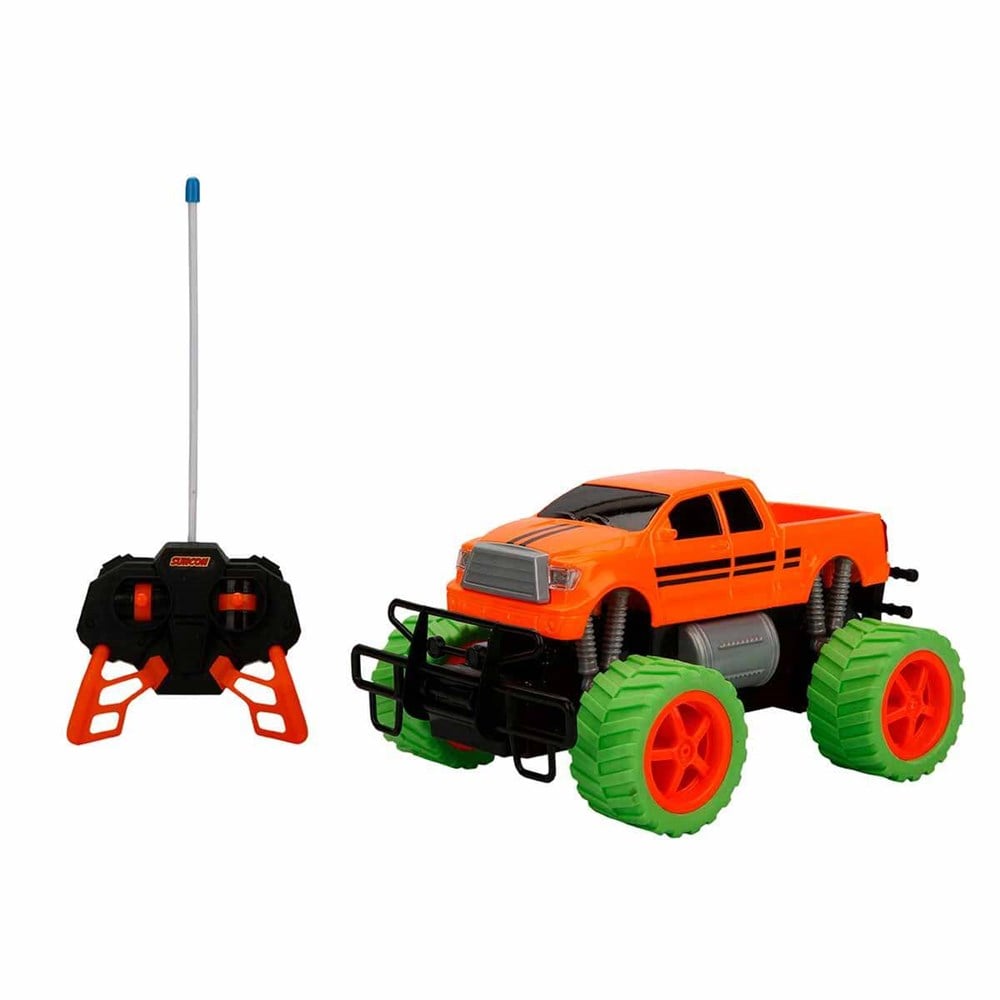 1:18 Uzaktan Kumandalı Neon Jumbo Weels USB Şarjlı Araba 26 cm Pickup Sunman S01080032 P
