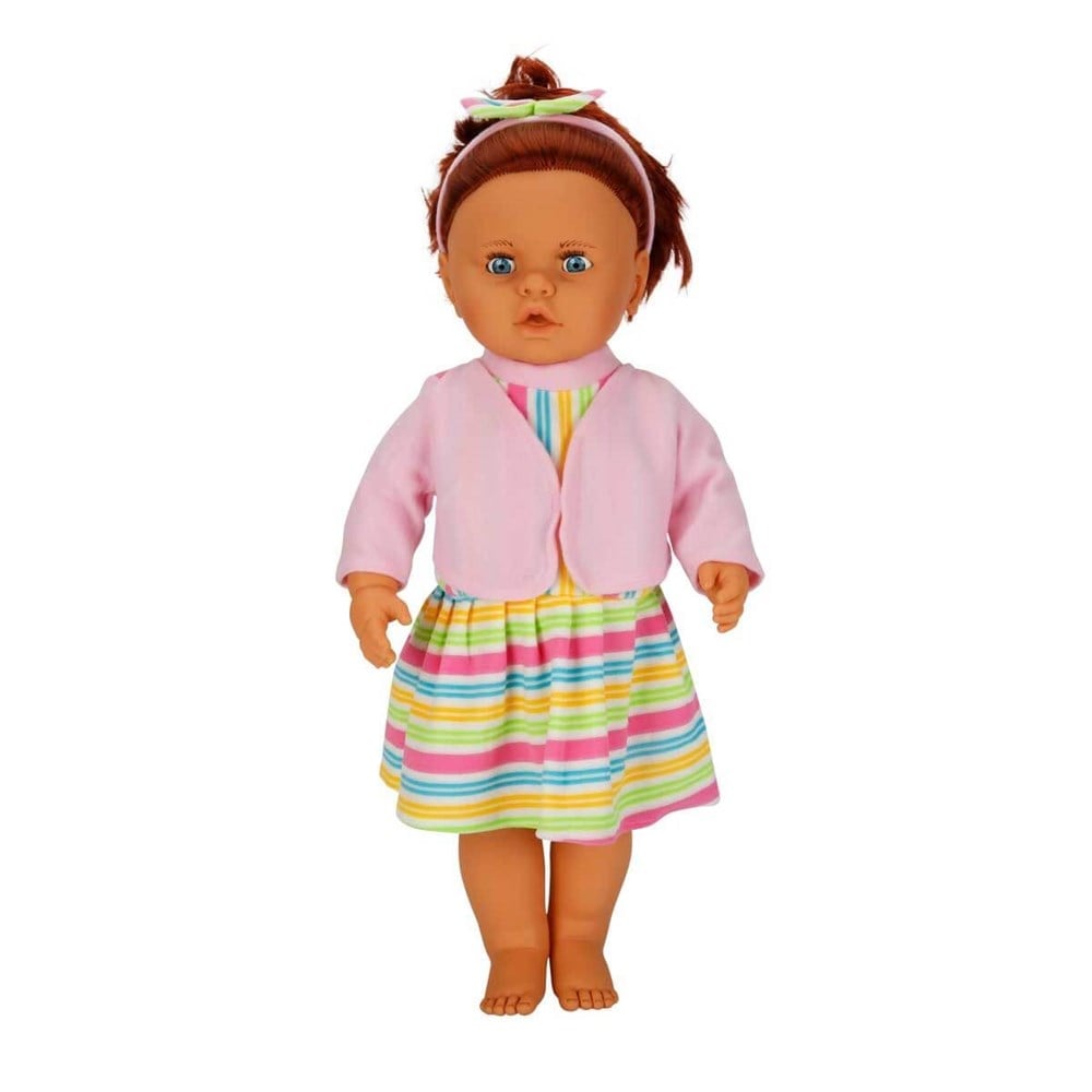 Lila Türkçe Konuşan 60 cm Renkli Elbise Pembe Hırka Sunman S02060011 RE