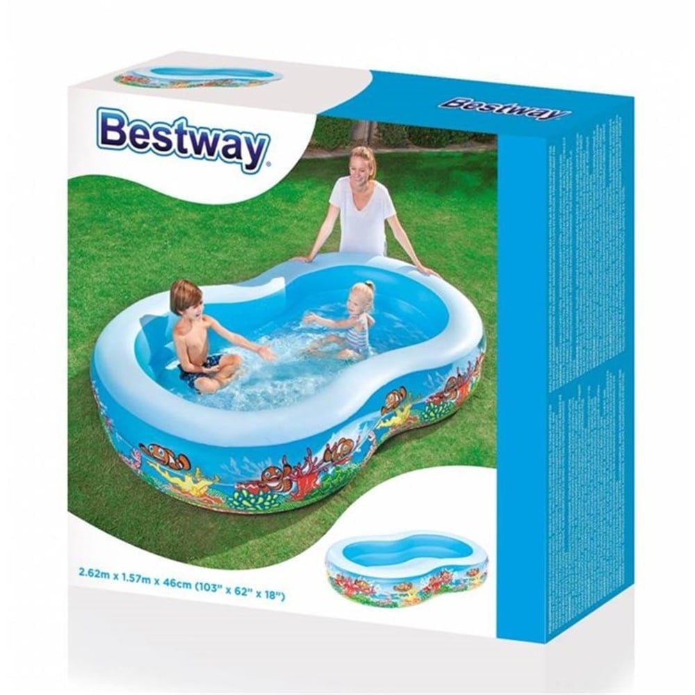 BESTWAY 262X157X46CM JUMBO DESENLI OVAL HAVUZ 54118 Toystop 54118