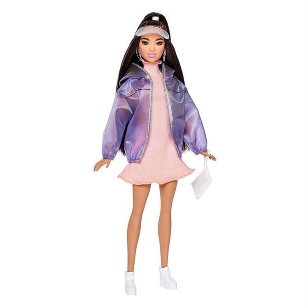 BARBIE FASHIONISTA BEBEK VE KIYAFETLERI MAVI ELBISELI FJF67-FJF71 Toystop FJF71