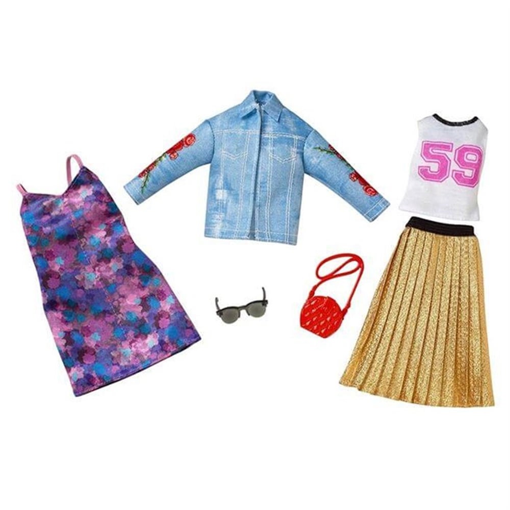 BARBIENIN KIYAFETLERI IKILI PAKET FKT38 (SARI ETEK) Toystop FKT38