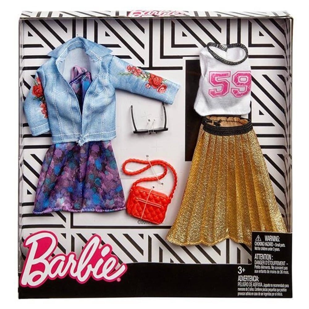 BARBIENIN KIYAFETLERI IKILI PAKET FKT38 (SARI ETEK) Toystop FKT38