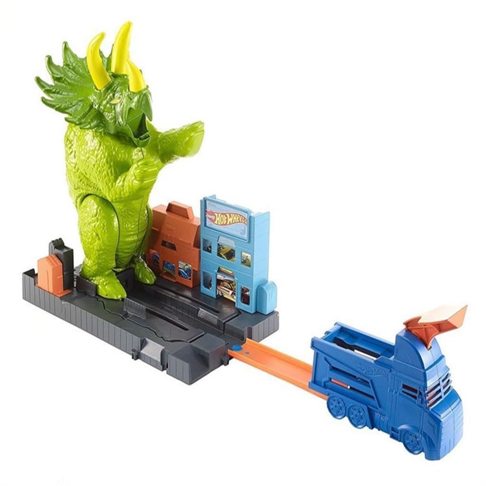 HOT WHEELS TRICERATOPS SALDIRISI OYUN SETI GBF97 Toystop GBF97