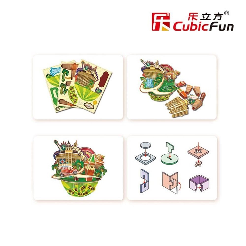 CUBIC FUN 3D 64 PARCA PUZZLE LAS VEGAS Toystop ORC3205
