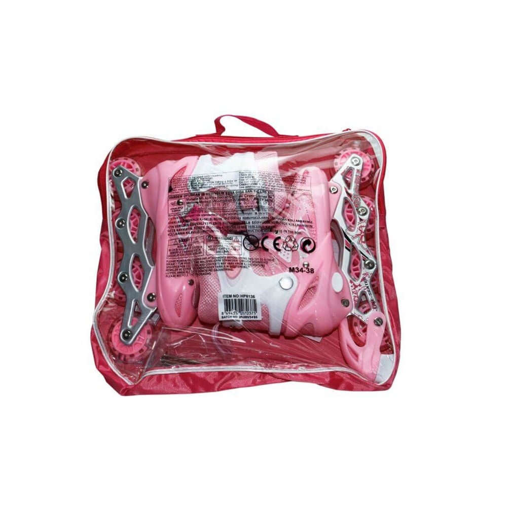 Alıştırma ve Sıralı 34-38 Pembe 2'si 1 Arada Paten Vardem HP8136 M P