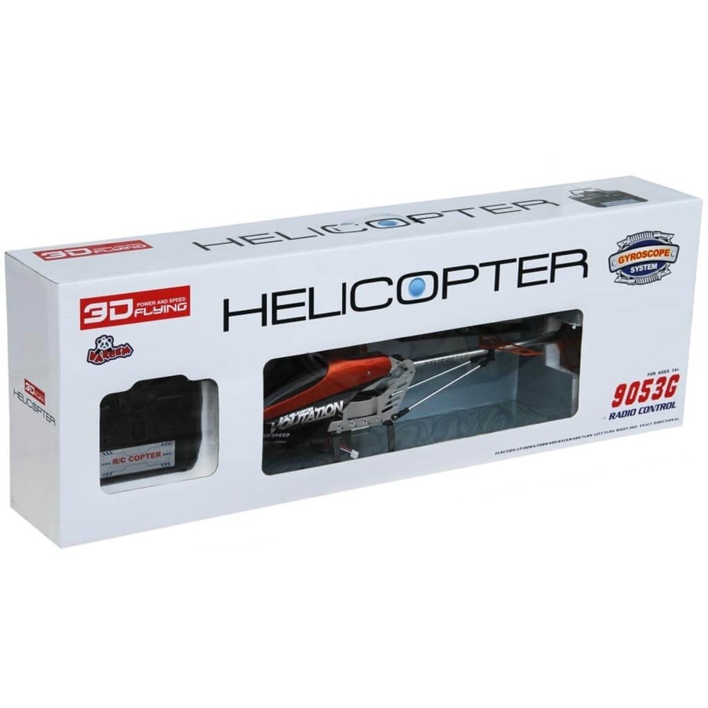 68 cm. 3,5Ch Gyro Büyük Helikopter Turuncu -Siyah Vardem N1460J 9053G T
