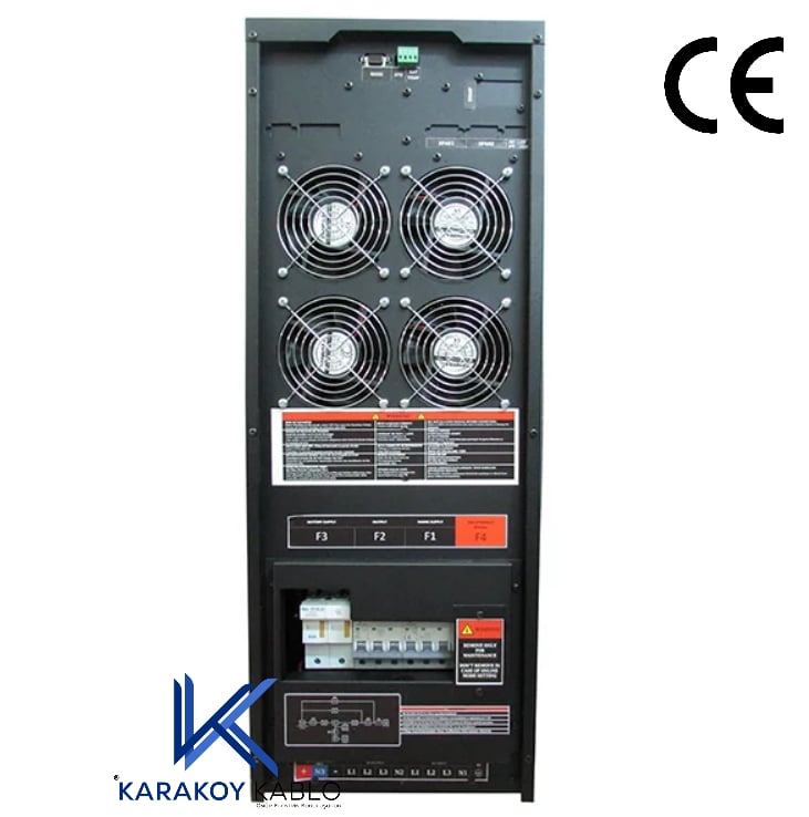 10 KVA Kesintisiz Güç Kaynağı Online UPS 3F-3F  20 Akülü Kabin Dahil 12V 7Ah 2-6 DK 