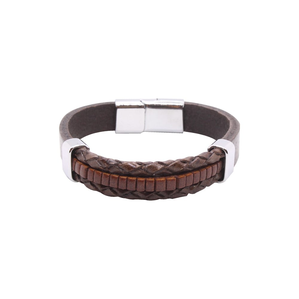Leather Cool SeriesCMC8266Çelik Deri Bileklik