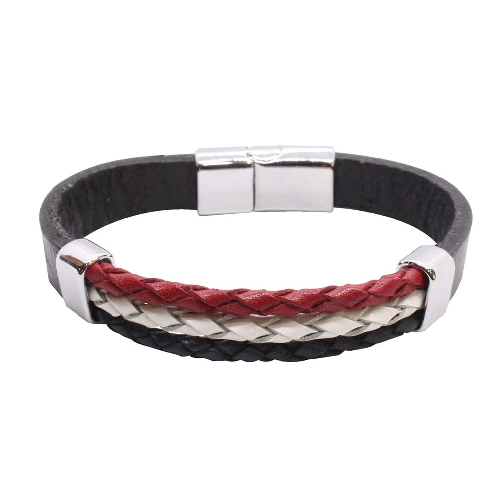 Leather Cool SeriesCMC8997Çelik Deri Bileklik