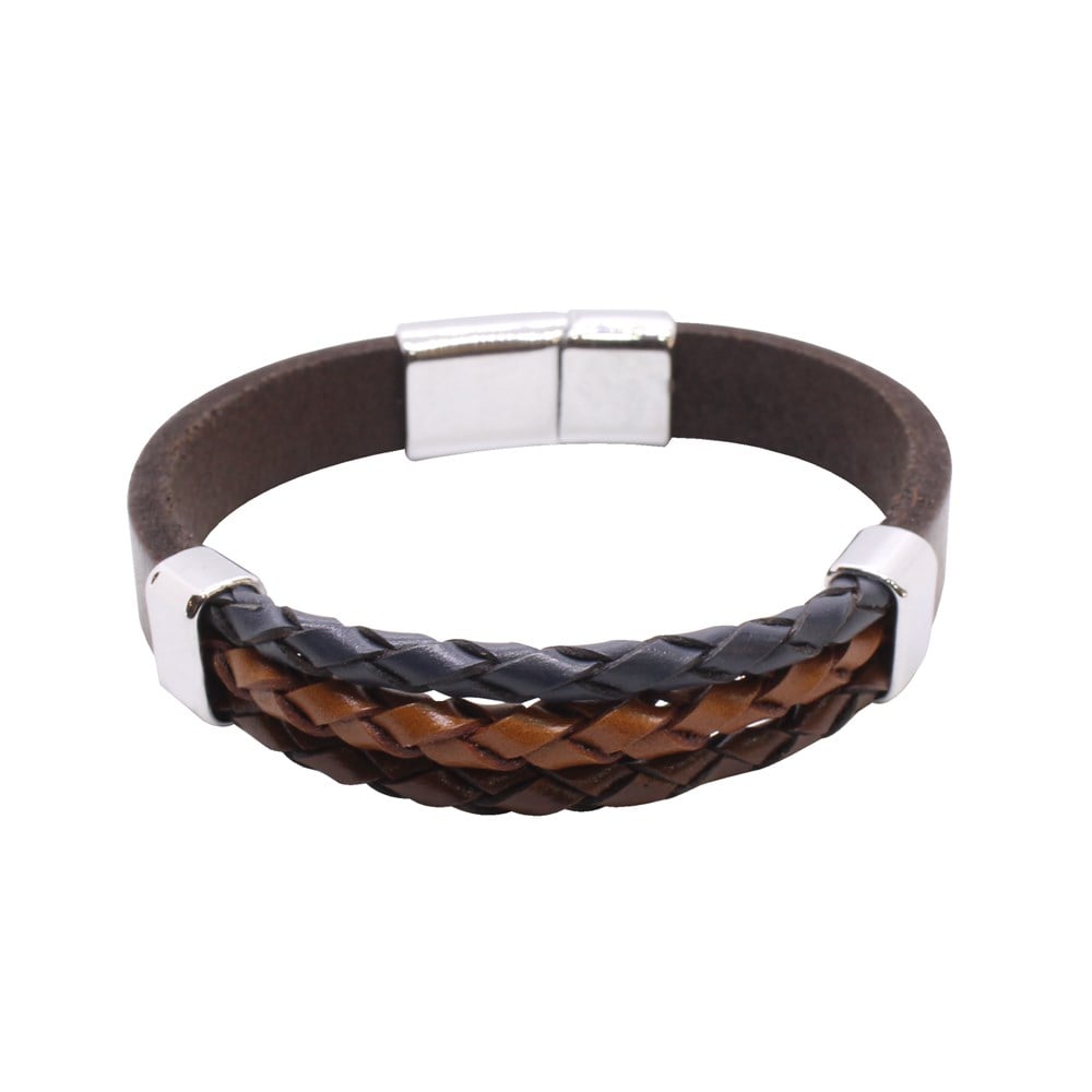 Leather Cool SeriesCMC8999Çelik Deri Bileklik