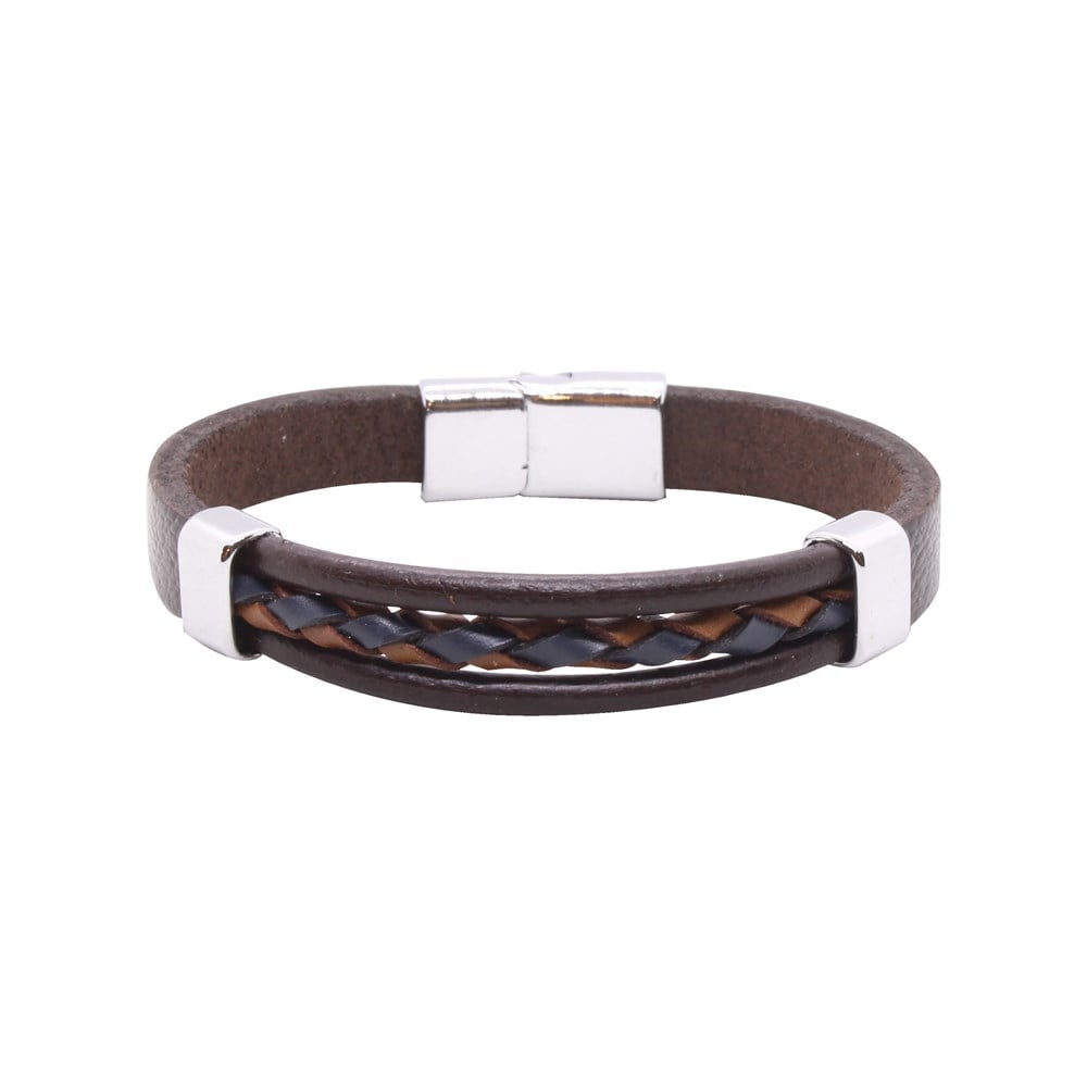 Leather Cool SeriesCMC8256Çelik Deri Bileklik
