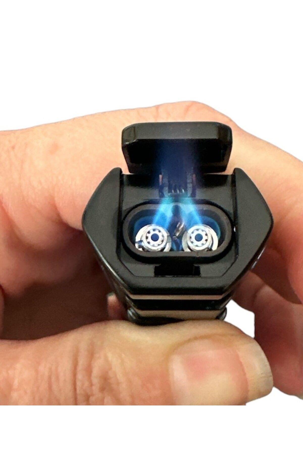 İ-Lighter 2 Torch Jet Alev Puro Çakmağı Metal Siyah