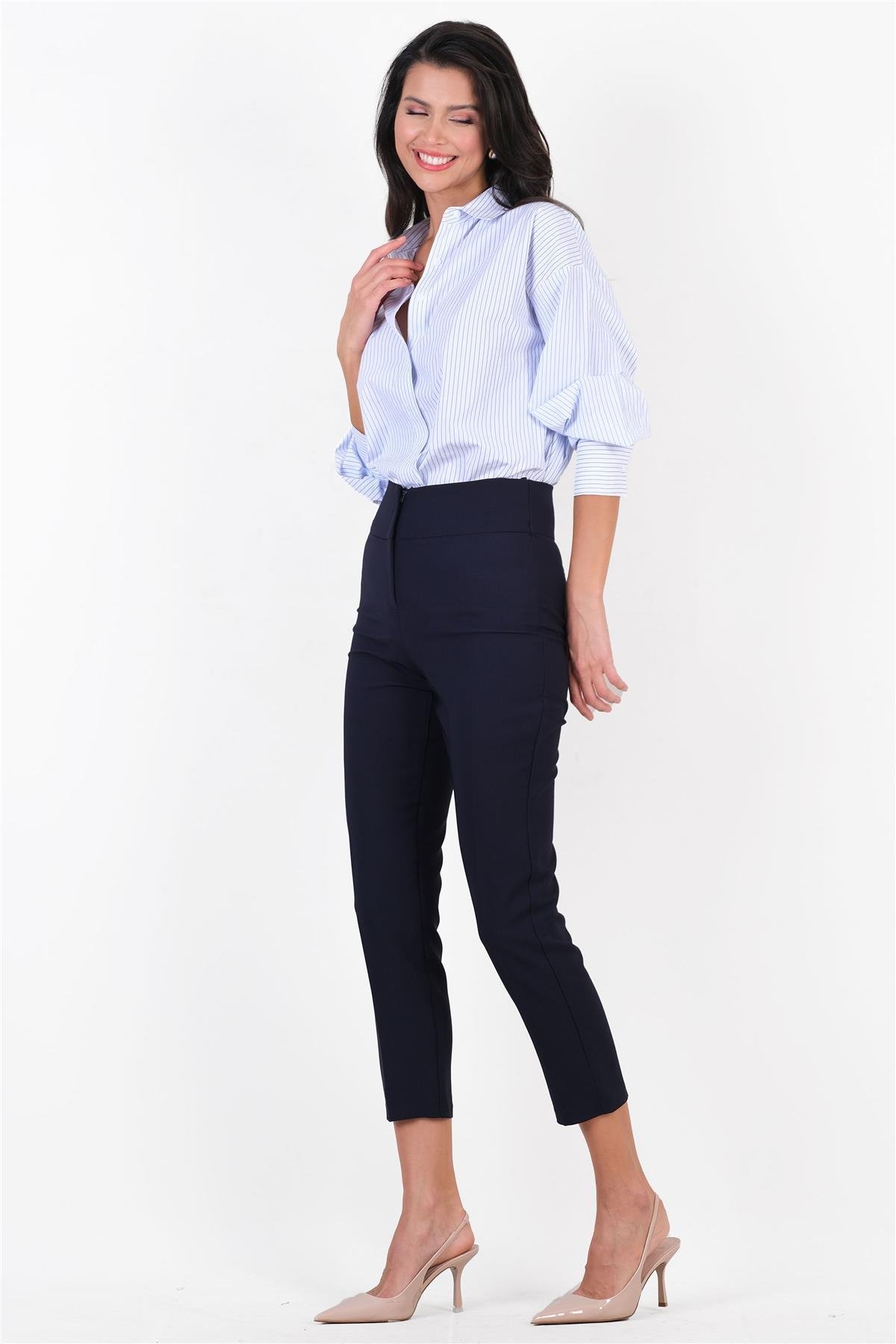 Perfect Geniş Kemerli Pantolon LACİVERT