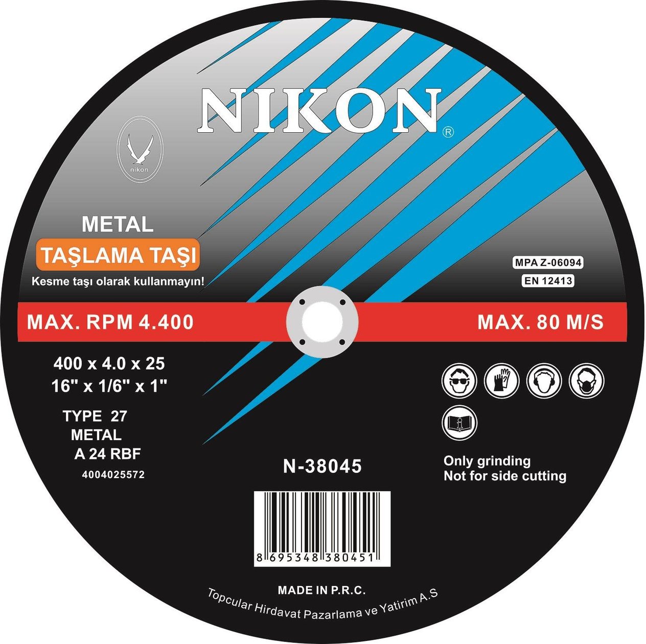 METAL FLEX TAŞLAMA TAŞI 230x6.0x22 mm