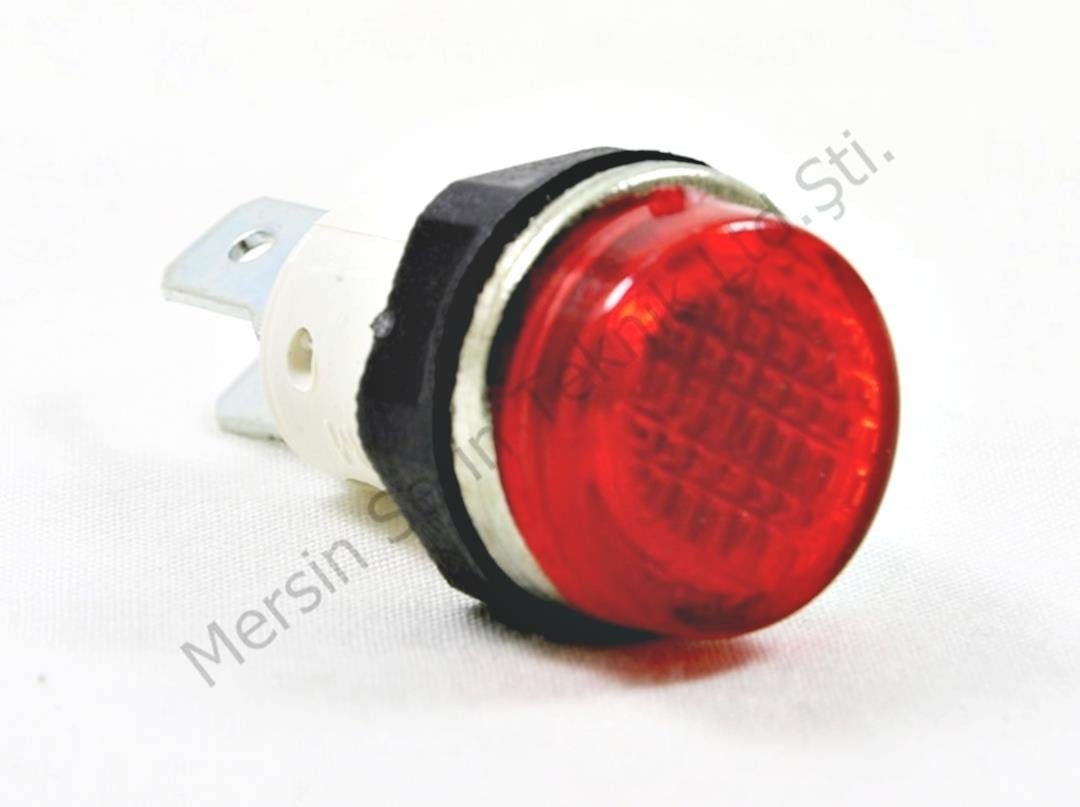 14mm Kırmızı Soketli Somunlu Sinyal Lambası 