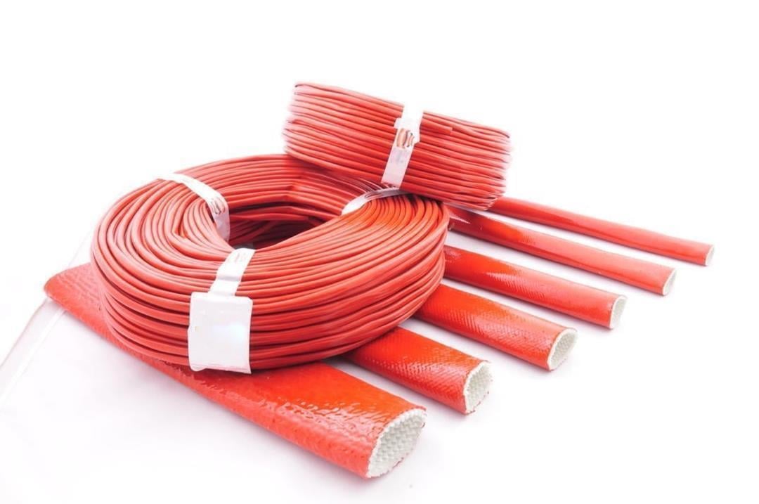 1mm H-Class Cam Elyaf Silikon İzoleli  Makaron - 1mm H-Class Silicone Coated Fiberglass Sleeve 