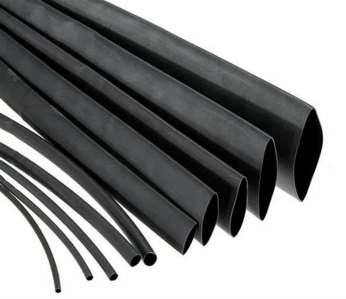 3,2mm Isı ile Daralan Siyah Makaron 2/1 (-55/+125) - 3,2mm Black Heat Shrink Tube 2/1 (-55/+125)