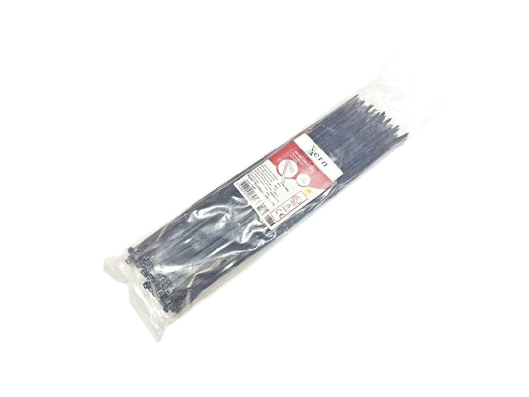 37cm boy 3,6mm kalınlık Standart Siyah Kablo Bağı Plastik Kelepçe - 1 Paket - 100Adet 