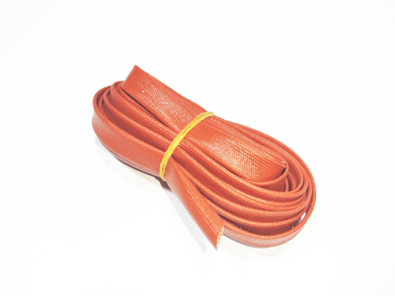 8mm H-Class Cam Elyaf Silikon İzoleli  Makaron - 8mm H-Class Silicone Coated Fiberglass Sleeve 
