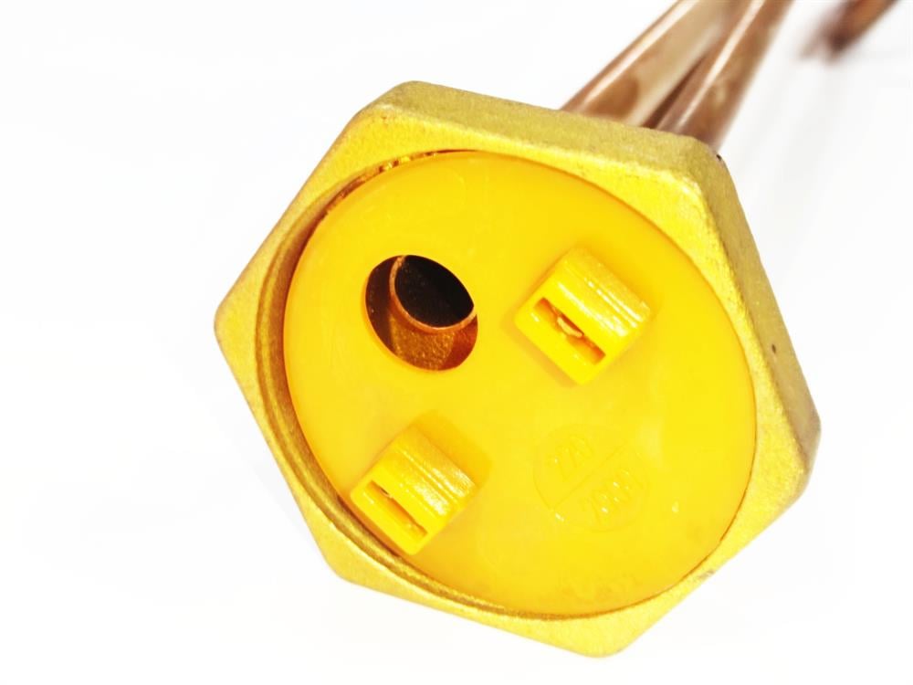 Bakır Standart Diş 1-1/4 Bükümlü kazan rezistansı 30cm 2KW 10mm kovanlı