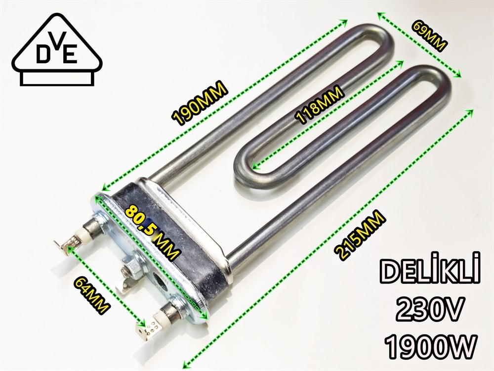 BALÇIK/TORMEC 1900W 19cm Delikli Çamaşır Makinesi Rezistansı