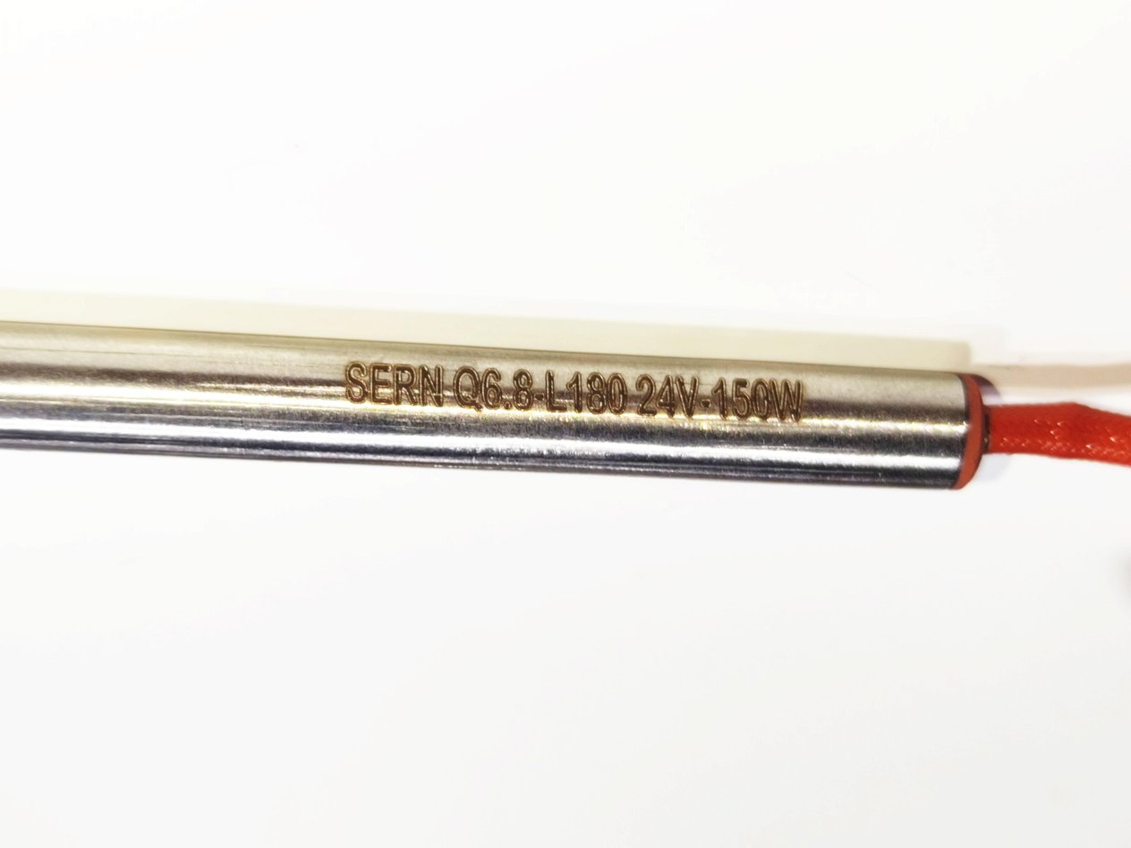 Çene Isıtıcı Rezistans 18cm boy-6,8mm kalınlık-150 Watt-24Volt 
