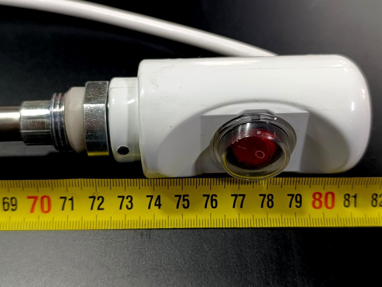Havlupan Isıtıcı Rezistans 1000W / 230V / L:720MM, Beyaz, On/Off Anahtar, HP03 Model - Towel Radiator Heater Resistors 1000W / 230V / L:720MM, White, On/Off Switch, HP03