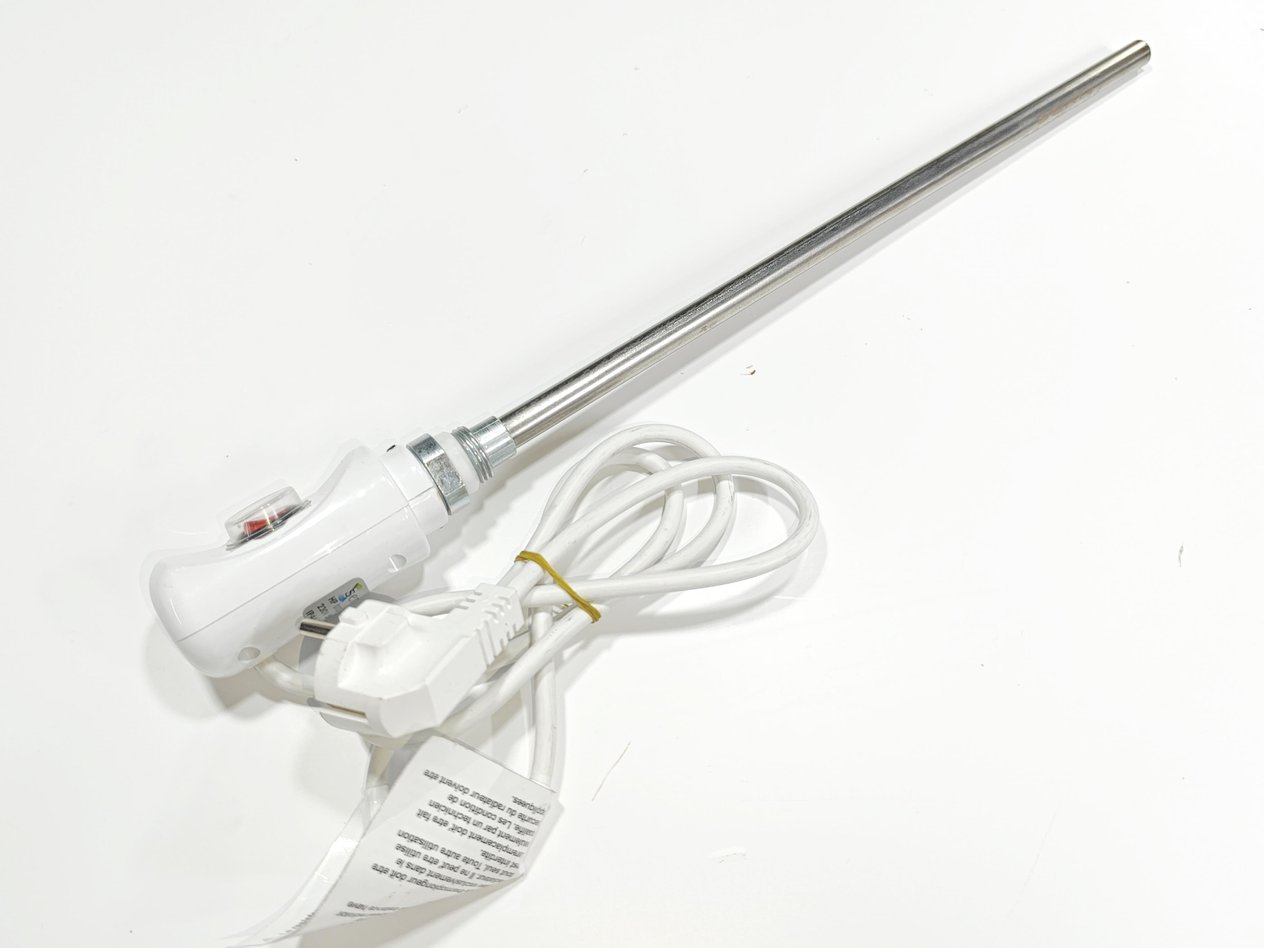 Havlupan Isıtıcı Rezistans 150W / 230V / L: 330mm, Beyaz, On/Off Anahtar, HP03 Model - Towel Radiator Heater Resistors 150W / 230V / L: 330mm, White, On/Off Switch, HP03