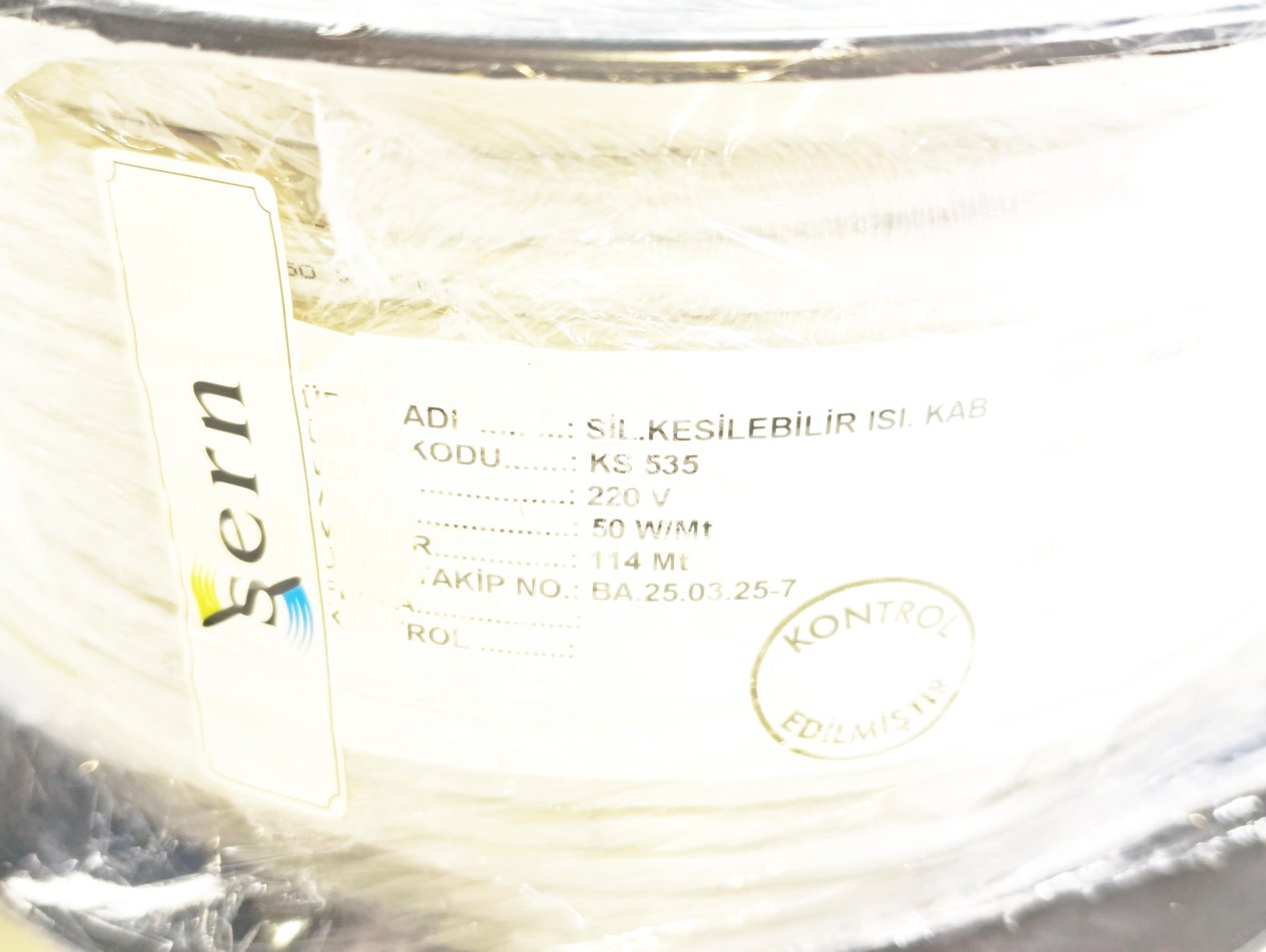 Kesilebilir Kablo Isıtıcı Rezistans 50W/Mt.230V Isısan TM3.207
