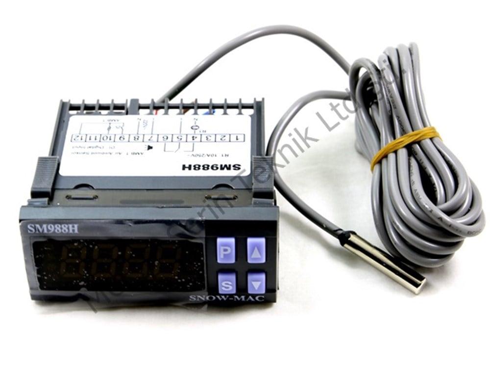 Kuluçka Makinesi Termostatı SNOW-MAC SM988H Ondalıklı Tek Prop