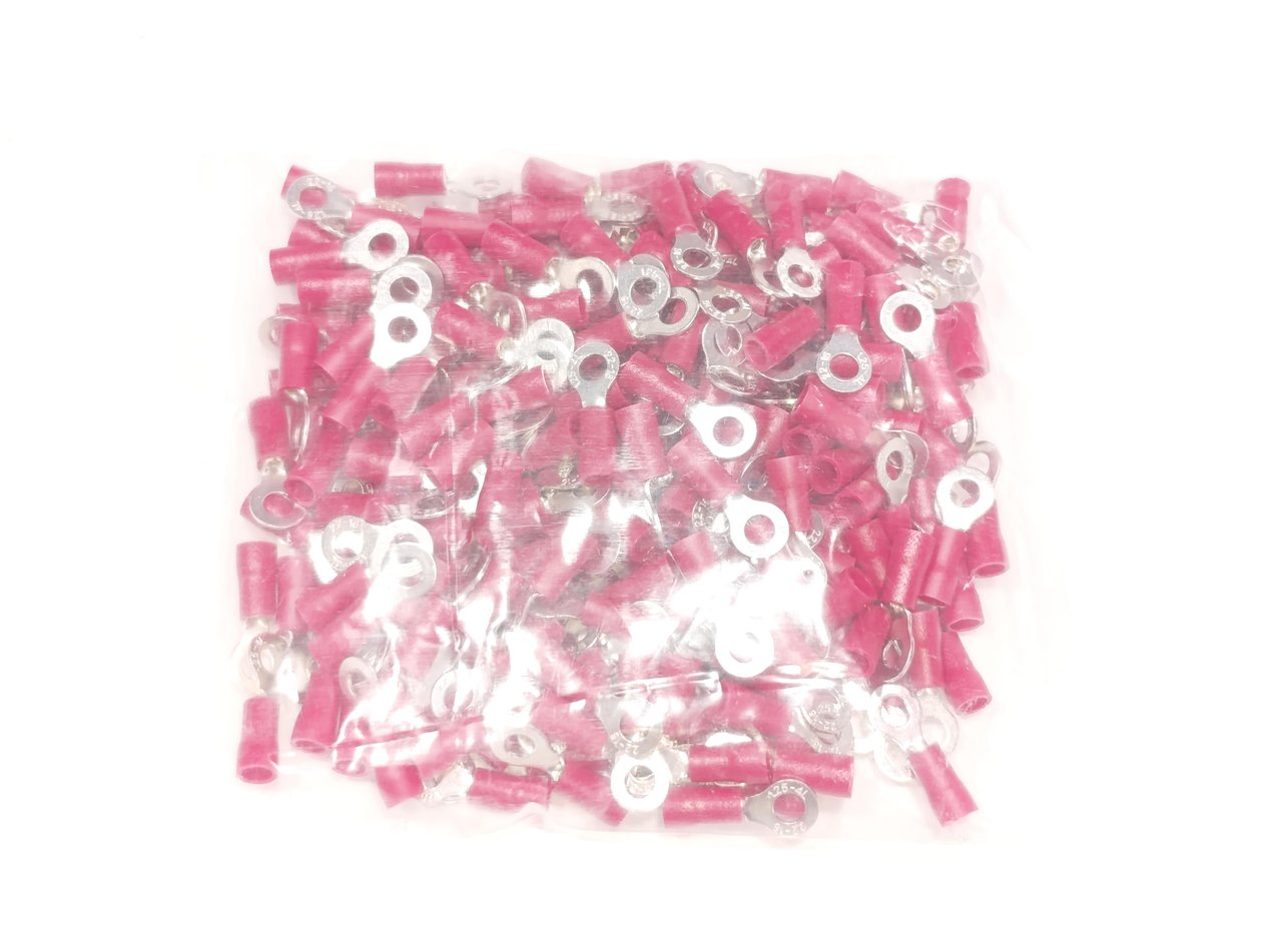 M4 (0.50 x 1.50 mm²) Yuvarlak Tip İzoleli Kablo Uçları Kırmızı Renk - 1 Paket - 200Adet 
