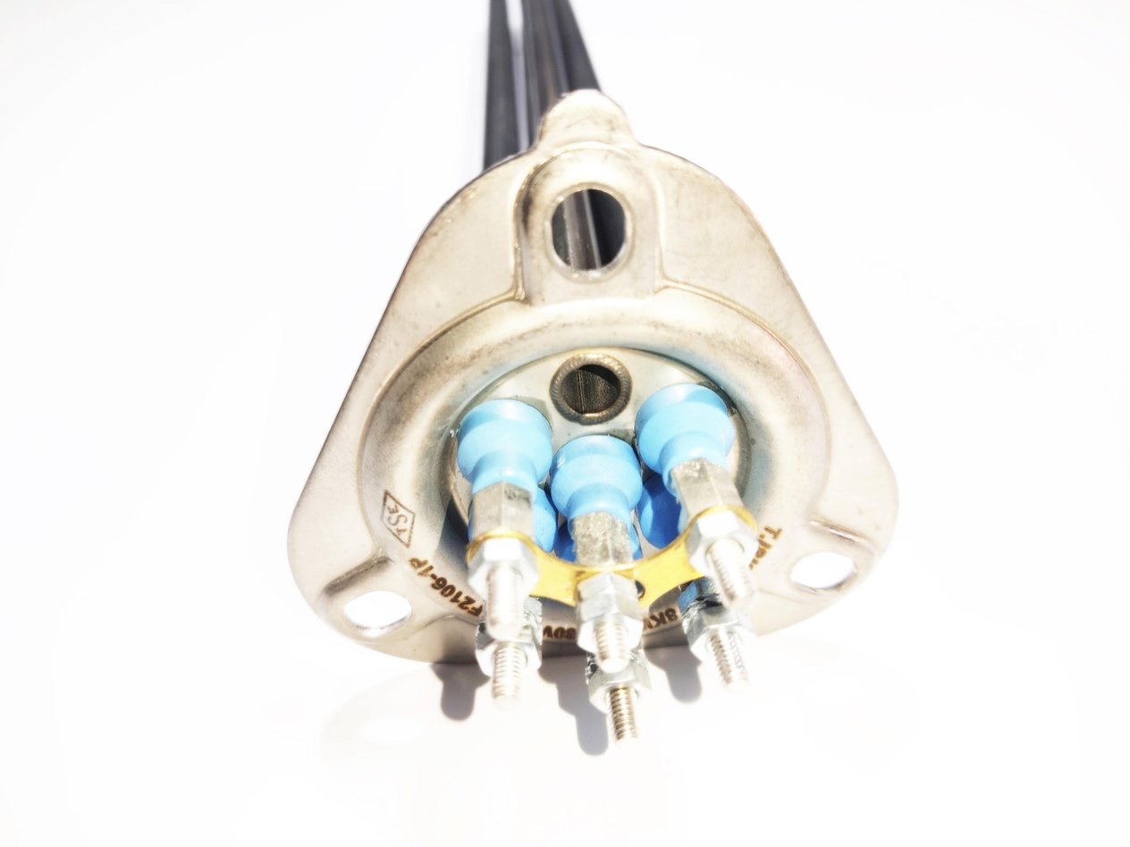 Teknik Isısan F2106-1P 8KW Üçgen flans Endüstriyel Mutfak ısıtıcı Rezistansı İNCOLAY 800 