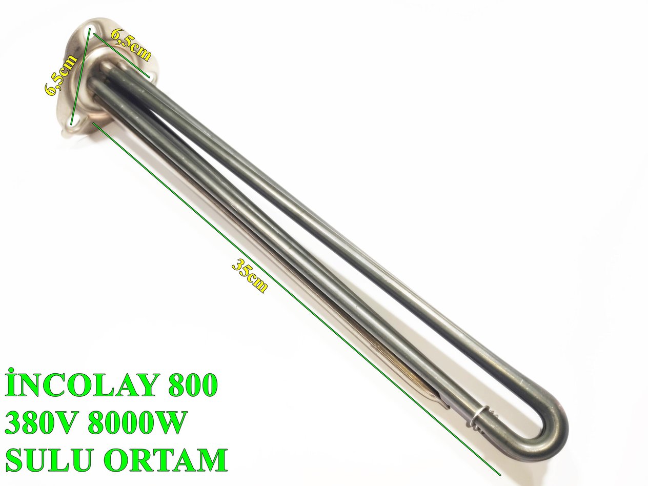 Teknik Isısan F2106-1P 8KW Üçgen flans Endüstriyel Mutfak ısıtıcı Rezistansı İNCOLAY 800 