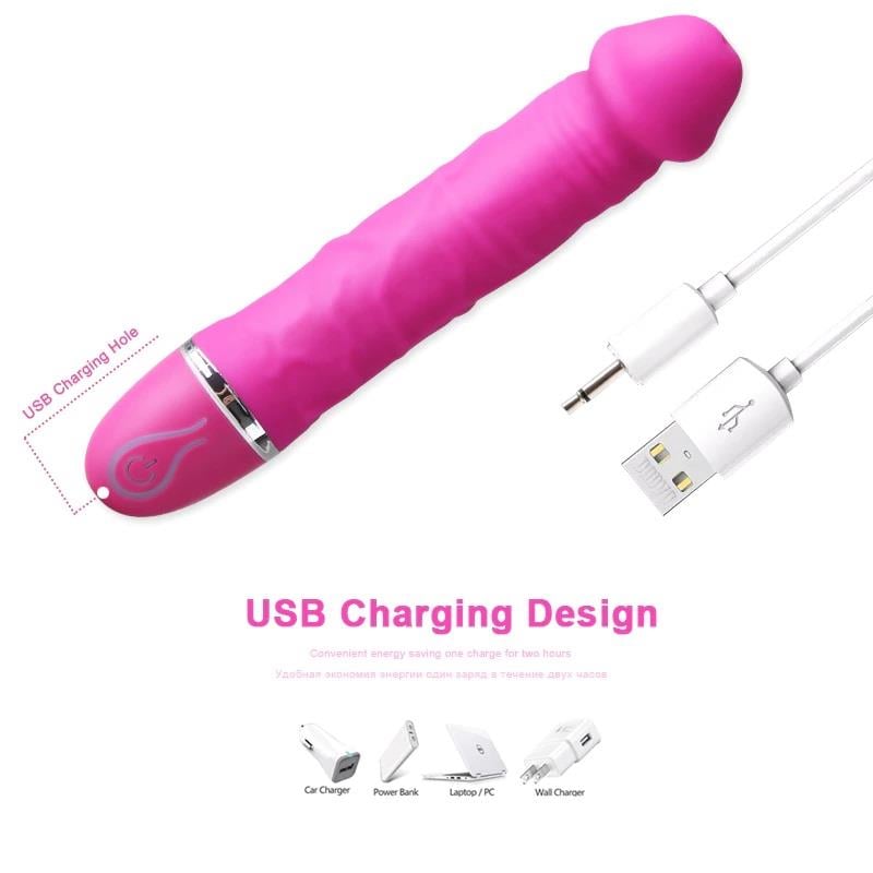 Esnek Soft Silikon Dokuda Usb Şarjlı 7 Farklı Güçlü Titreşim Fonksiyonu Orgazm Teknolojik Vibratör