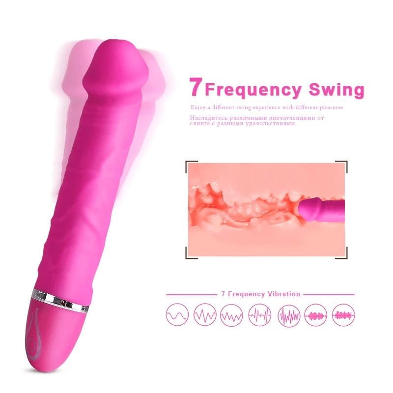 Esnek Soft Silikon Dokuda Usb Şarjlı 7 Farklı Güçlü Titreşim Fonksiyonu Orgazm Teknolojik Vibratör