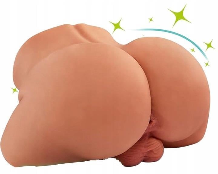 Gerçekçi Doku Büyük Boy 5.6 Kg Realistik 17 Cm Yapay Dildo Penisli Anüslü Erkek Mastürbatör Kalçası