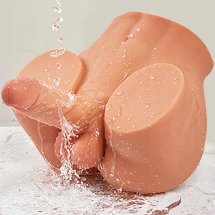 Gerçekçi Doku Büyük Boy 5.6 Kg Realistik 17 Cm Yapay Dildo Penisli Anüslü Erkek Mastürbatör Kalçası