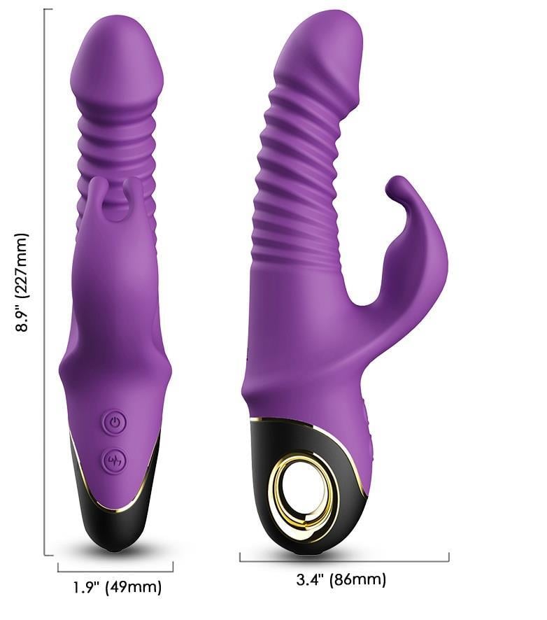 İleri Geri Hareket Edebilen Usb Şarjlı Özel Silikon Çift Motorlu 9 Mod Titreşim Teknolojik Vibratör