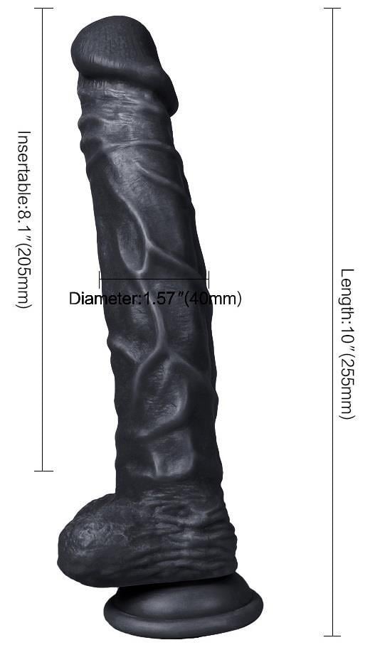 Ten Hissiyatında 24.5 Cm Gerçekçi Et Dokusunda Güçlü Vantuzlu Siyah Dildo Zenci Realistik Penis