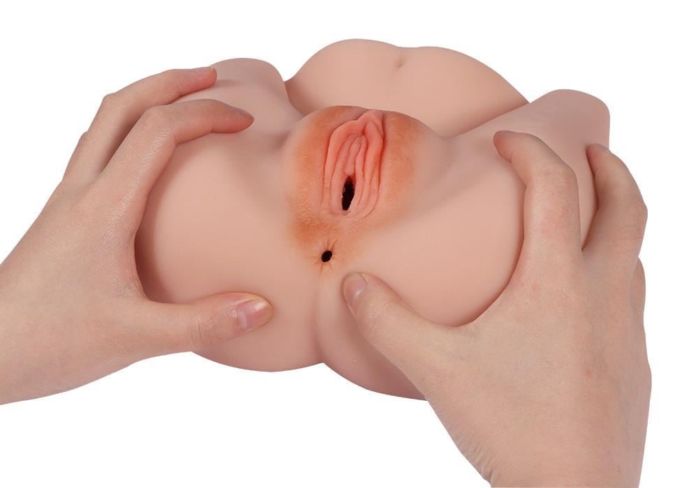 Ultra Gerçekçi Yumuşak Et Dokusunda Anal Ve Vajina Çift Girişli Yapay Suni Kalça Mastürbatör