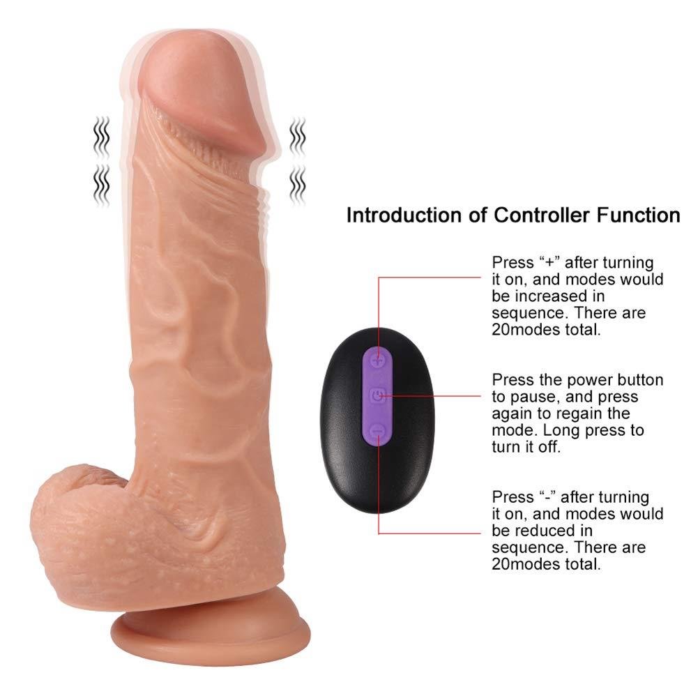 Ultra Soft Dokuda Usb Şarjlı 21.5 Cm 10 Farklı Titreşim Uzaktan Kumandalı Tam Realistik Vibratör