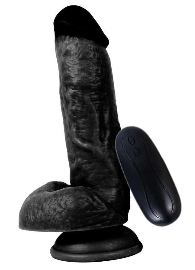 Vantuzlu 17,5 Cm Kalın Gerçekçi Ten Dokusu 10 Farklı Titreşimli Zenci Penis Realistik Vibratör Dildo