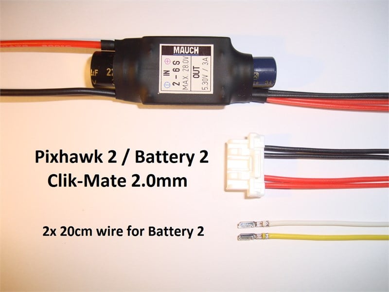 Mauch 2-6S Backup BEC Pixhawk 2 Konnektörlü