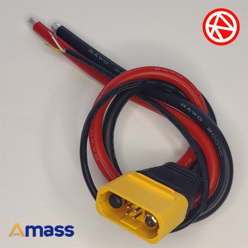Amass AS150U Kablolu ( Erkek+Dişi ) Konnektör 35 cm 8 AWG